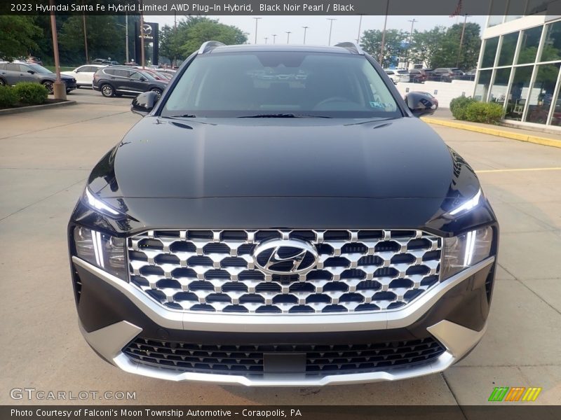 Black Noir Pearl / Black 2023 Hyundai Santa Fe Hybrid Limited AWD Plug-In Hybrid