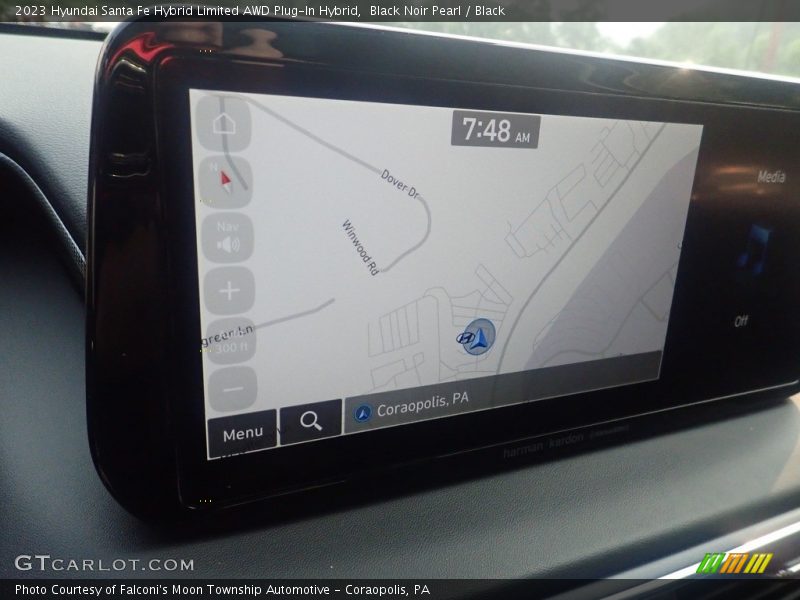 Black Noir Pearl / Black 2023 Hyundai Santa Fe Hybrid Limited AWD Plug-In Hybrid