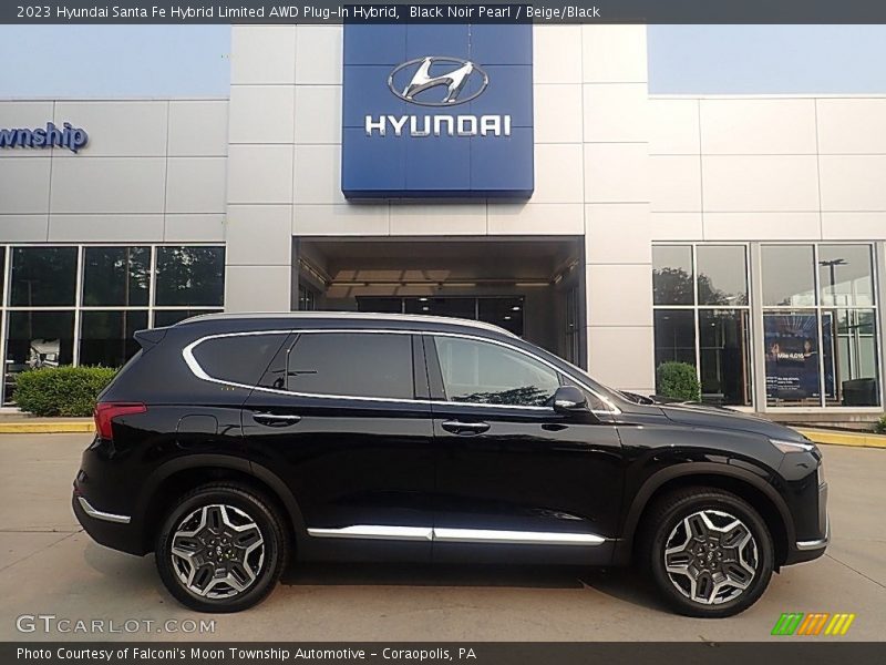 Black Noir Pearl / Beige/Black 2023 Hyundai Santa Fe Hybrid Limited AWD Plug-In Hybrid