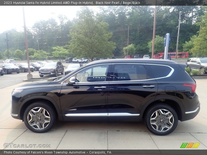 Black Noir Pearl / Beige/Black 2023 Hyundai Santa Fe Hybrid Limited AWD Plug-In Hybrid