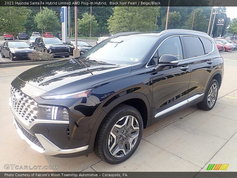 Black Noir Pearl / Beige/Black 2023 Hyundai Santa Fe Hybrid Limited AWD Plug-In Hybrid
