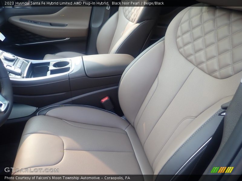 Black Noir Pearl / Beige/Black 2023 Hyundai Santa Fe Hybrid Limited AWD Plug-In Hybrid