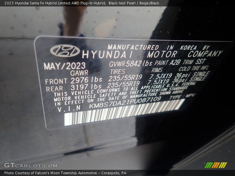 Black Noir Pearl / Beige/Black 2023 Hyundai Santa Fe Hybrid Limited AWD Plug-In Hybrid
