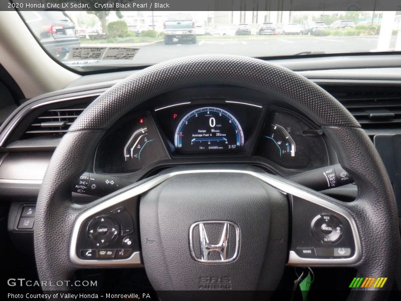 Crystal Black Pearl / Black 2020 Honda Civic LX Sedan