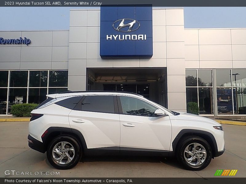 Serenity White / Gray 2023 Hyundai Tucson SEL AWD