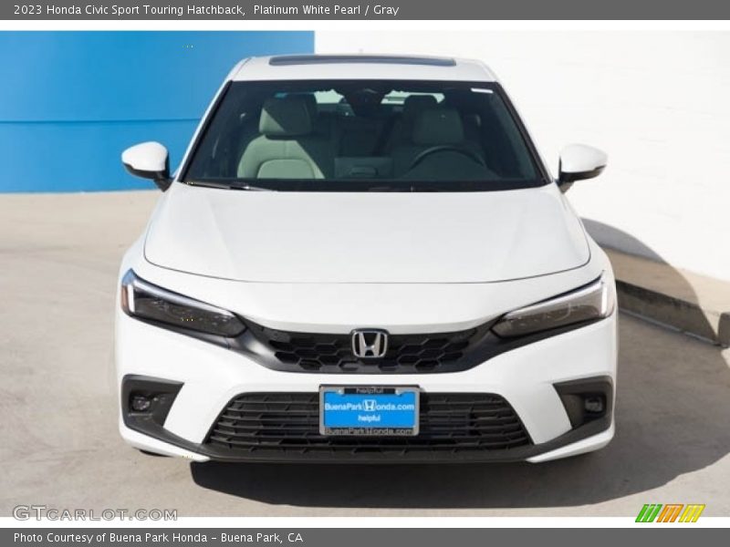 Platinum White Pearl / Gray 2023 Honda Civic Sport Touring Hatchback