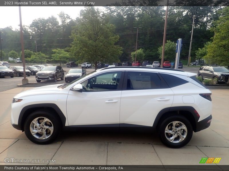 Serenity White / Gray 2023 Hyundai Tucson SEL AWD