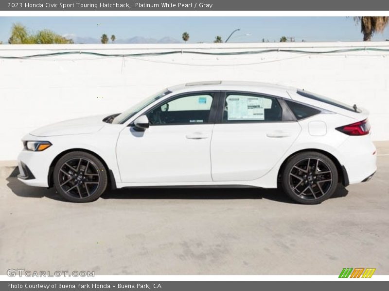 Platinum White Pearl / Gray 2023 Honda Civic Sport Touring Hatchback