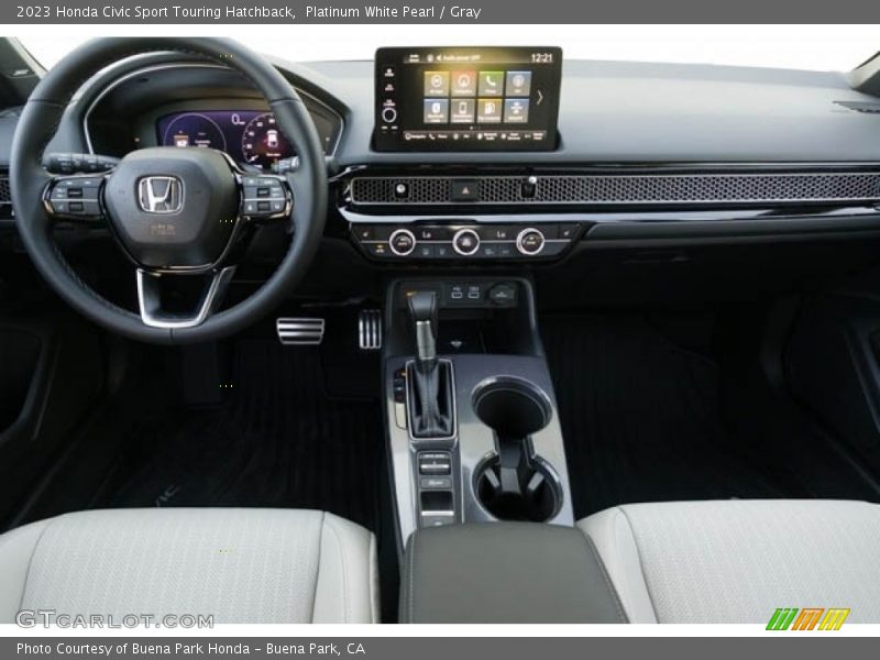Platinum White Pearl / Gray 2023 Honda Civic Sport Touring Hatchback