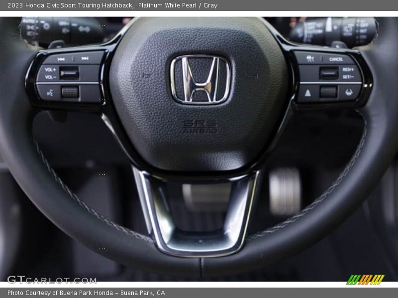 Platinum White Pearl / Gray 2023 Honda Civic Sport Touring Hatchback