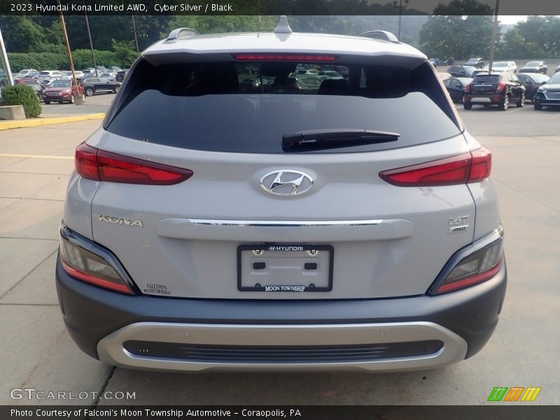 Cyber Silver / Black 2023 Hyundai Kona Limited AWD