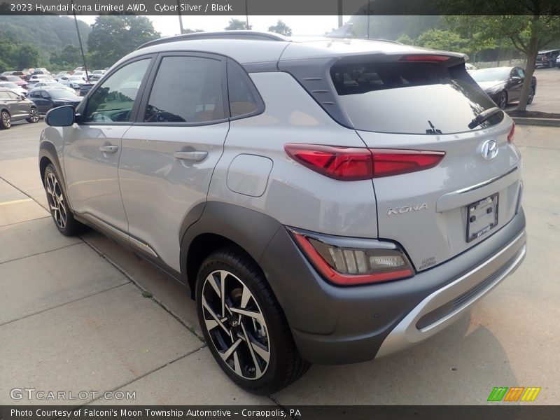 Cyber Silver / Black 2023 Hyundai Kona Limited AWD