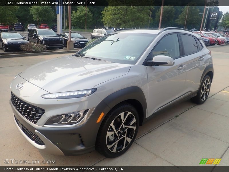 Cyber Silver / Black 2023 Hyundai Kona Limited AWD