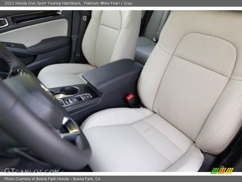 Platinum White Pearl / Gray 2023 Honda Civic Sport Touring Hatchback