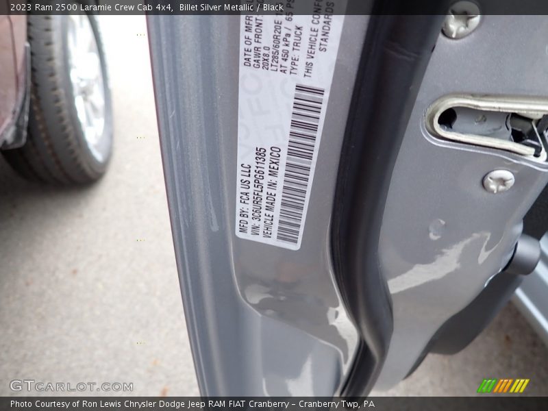 Billet Silver Metallic / Black 2023 Ram 2500 Laramie Crew Cab 4x4