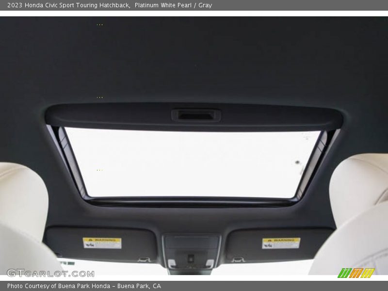 Platinum White Pearl / Gray 2023 Honda Civic Sport Touring Hatchback