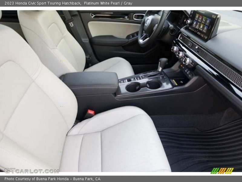 Platinum White Pearl / Gray 2023 Honda Civic Sport Touring Hatchback