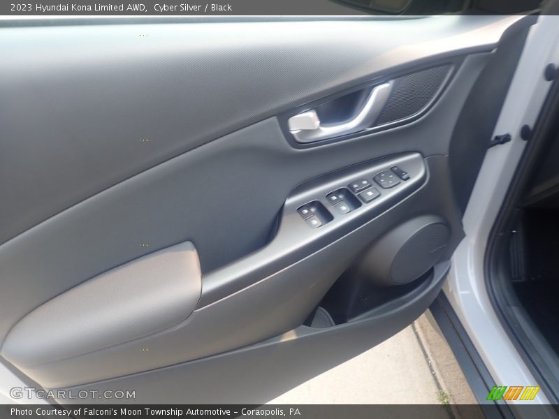 Cyber Silver / Black 2023 Hyundai Kona Limited AWD