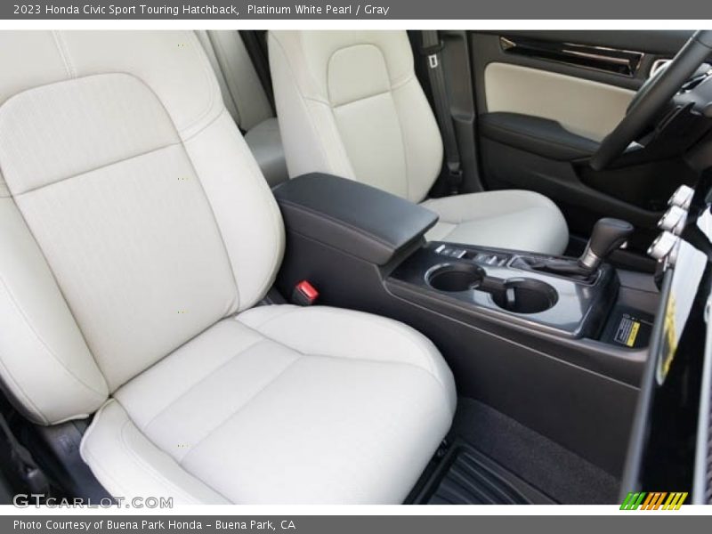 Platinum White Pearl / Gray 2023 Honda Civic Sport Touring Hatchback