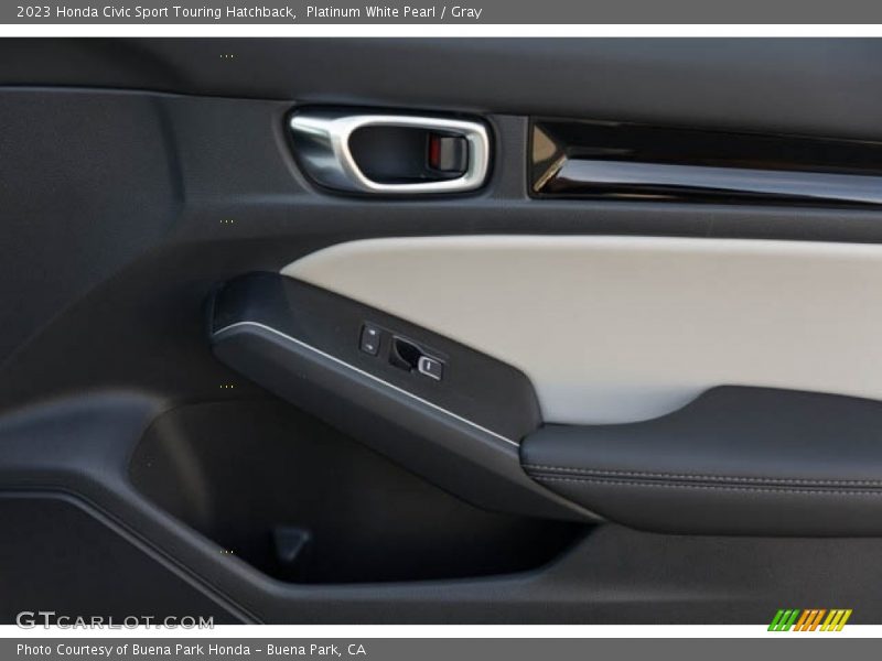 Platinum White Pearl / Gray 2023 Honda Civic Sport Touring Hatchback