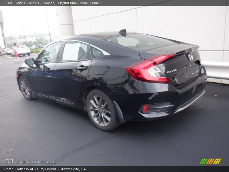 Crystal Black Pearl / Black 2020 Honda Civic EX-L Sedan