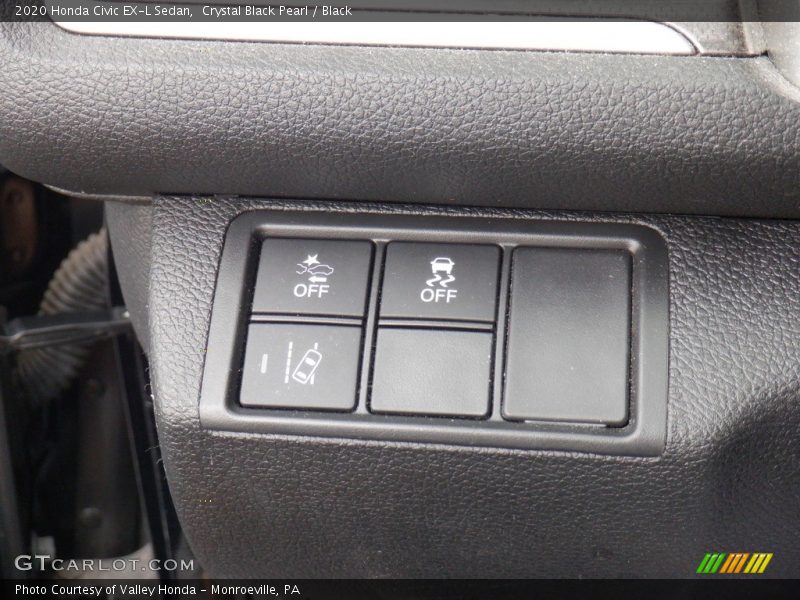 Crystal Black Pearl / Black 2020 Honda Civic EX-L Sedan