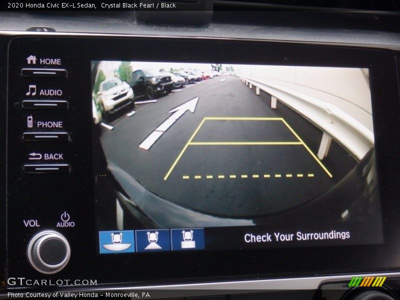 Crystal Black Pearl / Black 2020 Honda Civic EX-L Sedan