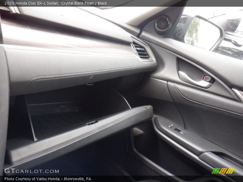 Crystal Black Pearl / Black 2020 Honda Civic EX-L Sedan
