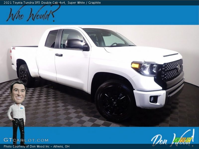 Super White / Graphite 2021 Toyota Tundra SR5 Double Cab 4x4
