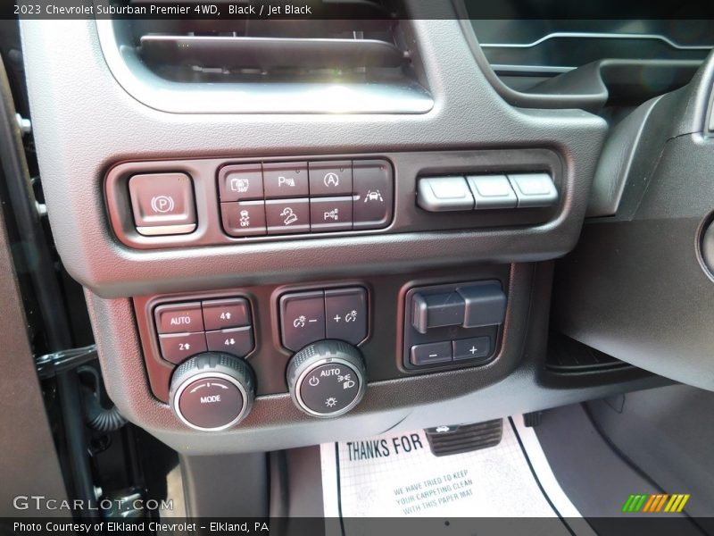 Controls of 2023 Suburban Premier 4WD