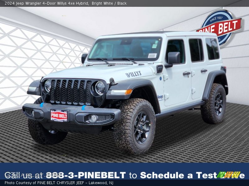 Bright White / Black 2024 Jeep Wrangler 4-Door Willys 4xe Hybrid