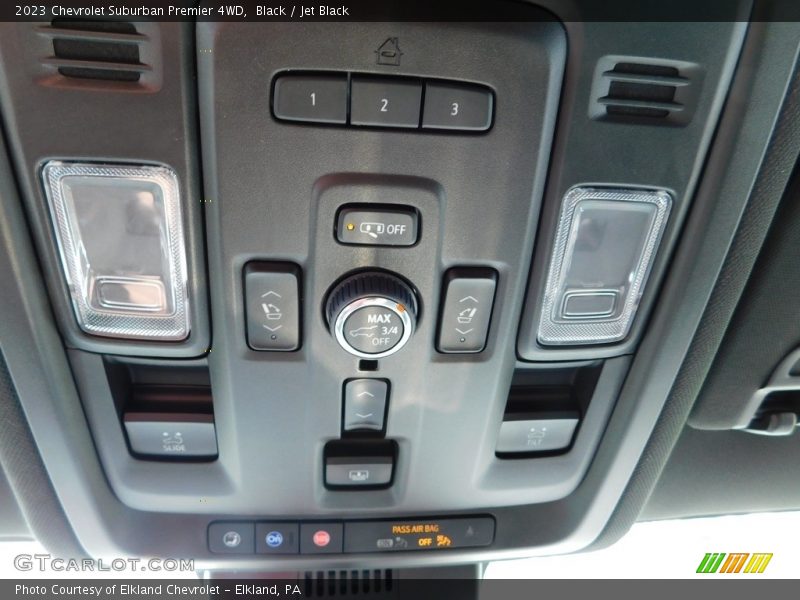 Controls of 2023 Suburban Premier 4WD