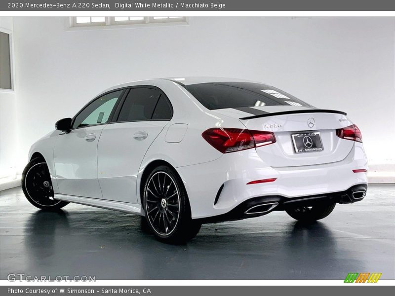 Digital White Metallic / Macchiato Beige 2020 Mercedes-Benz A 220 Sedan