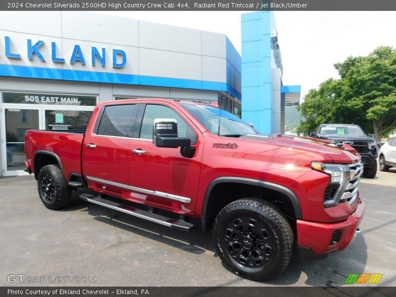 Radiant Red Tintcoat / Jet Black/Umber 2024 Chevrolet Silverado 2500HD High Country Crew Cab 4x4