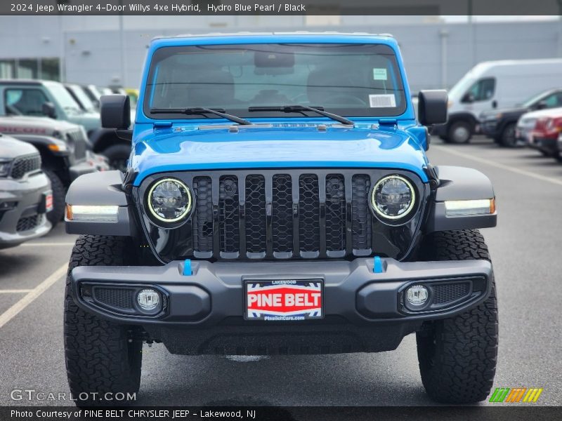 Hydro Blue Pearl / Black 2024 Jeep Wrangler 4-Door Willys 4xe Hybrid