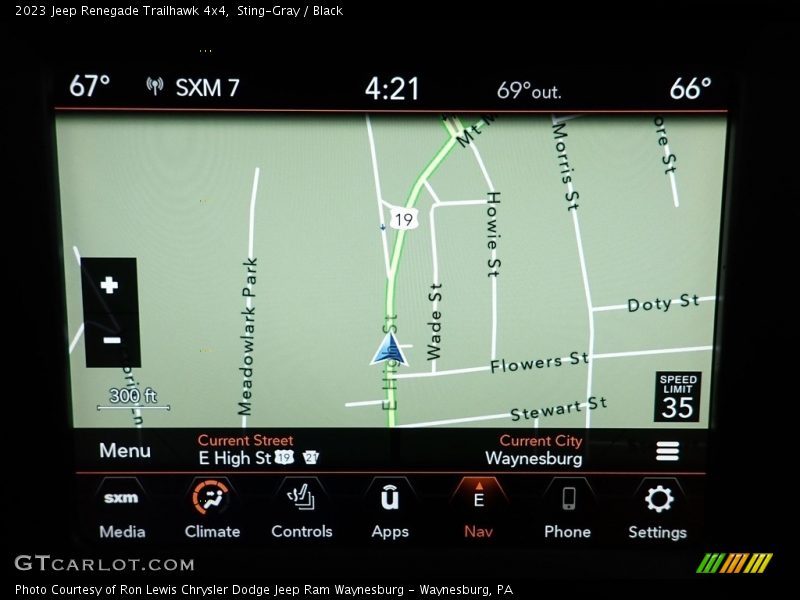 Navigation of 2023 Renegade Trailhawk 4x4