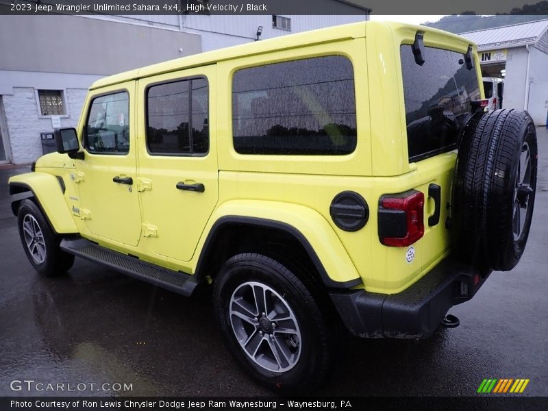 High Velocity / Black 2023 Jeep Wrangler Unlimited Sahara 4x4