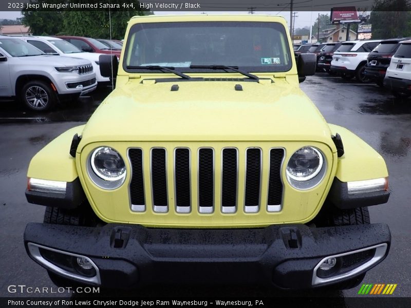 High Velocity / Black 2023 Jeep Wrangler Unlimited Sahara 4x4
