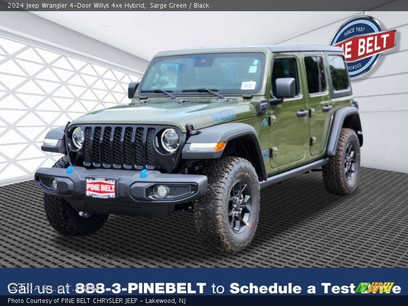 Sarge Green / Black 2024 Jeep Wrangler 4-Door Willys 4xe Hybrid