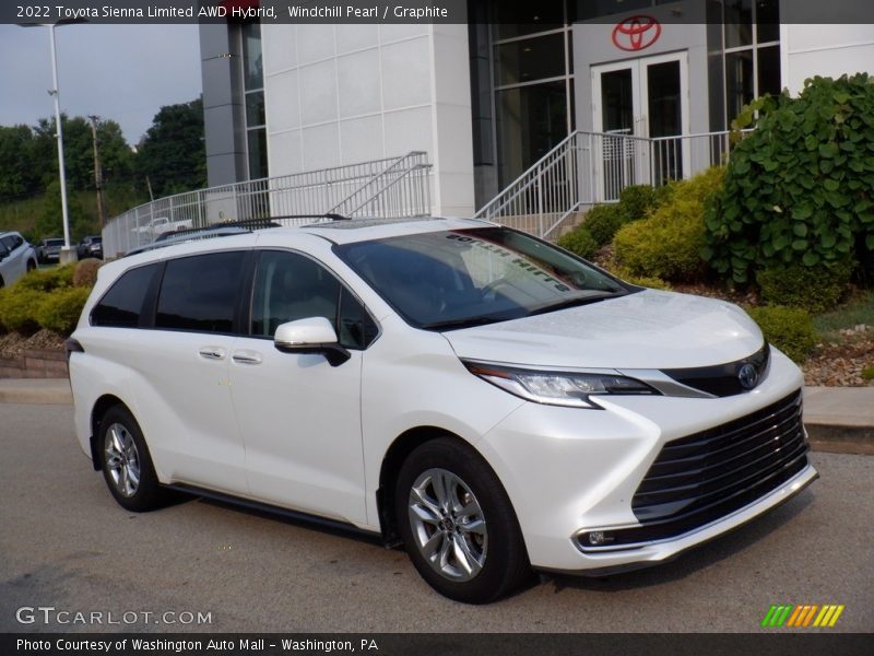 Windchill Pearl / Graphite 2022 Toyota Sienna Limited AWD Hybrid