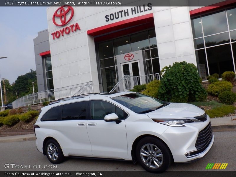 Windchill Pearl / Graphite 2022 Toyota Sienna Limited AWD Hybrid