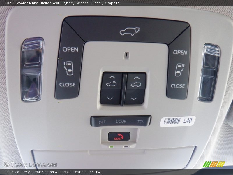 Windchill Pearl / Graphite 2022 Toyota Sienna Limited AWD Hybrid