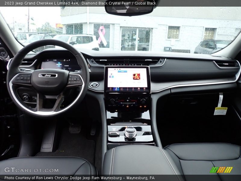 Diamond Black Crystal Pearl / Global Black 2023 Jeep Grand Cherokee L Limited 4x4