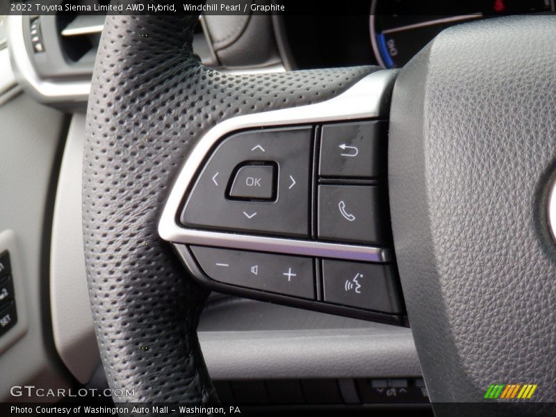 Windchill Pearl / Graphite 2022 Toyota Sienna Limited AWD Hybrid