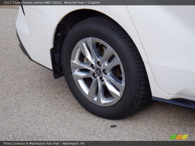 Windchill Pearl / Graphite 2022 Toyota Sienna Limited AWD Hybrid