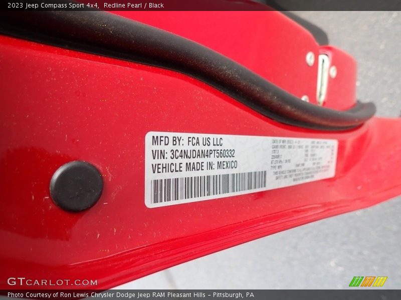 Redline Pearl / Black 2023 Jeep Compass Sport 4x4
