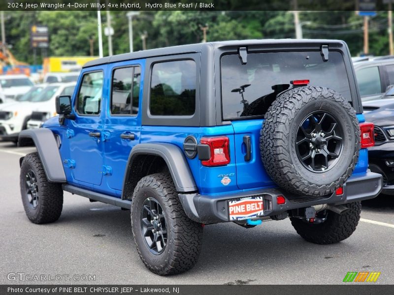 Hydro Blue Pearl / Black 2024 Jeep Wrangler 4-Door Willys 4xe Hybrid