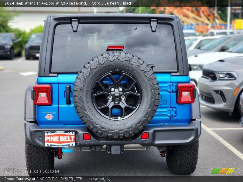 Hydro Blue Pearl / Black 2024 Jeep Wrangler 4-Door Willys 4xe Hybrid