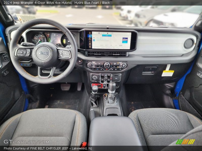 Hydro Blue Pearl / Black 2024 Jeep Wrangler 4-Door Willys 4xe Hybrid
