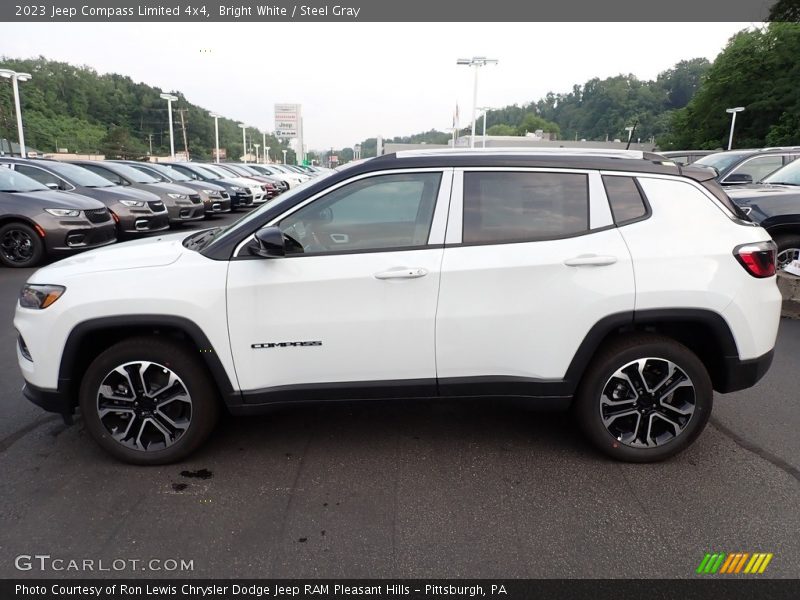 Bright White / Steel Gray 2023 Jeep Compass Limited 4x4